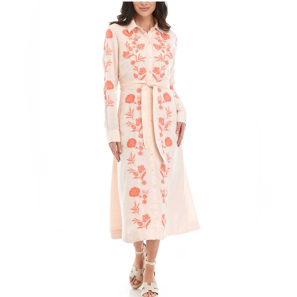 CROWN & IVY EMBROIDERED DRESS